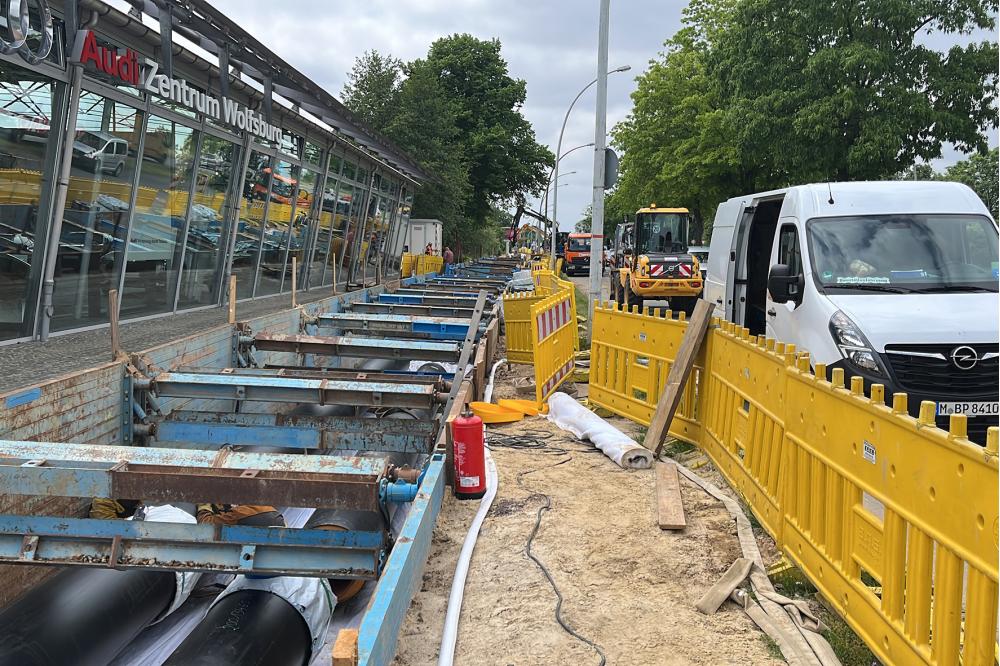 Mit Leichtigkeit ging es im Baugraben z&uuml;gig voran